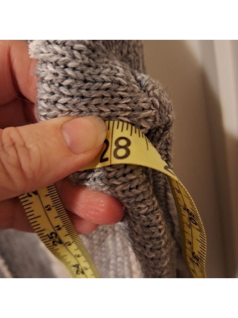Gray Cream Sweater Fringe - Picture 9 of 9